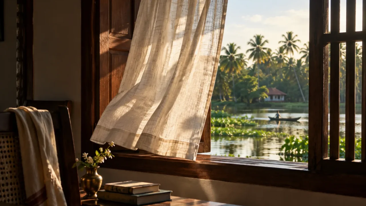 വാക്കുകൾക്കിടയിലെ ഇടവേള — AI ചിത്രീകരണം