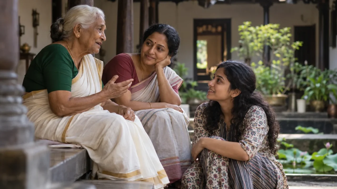 അമ്മയുടെ അടുക്കളയിൽ സൂക്ഷിച്ച സമയം — സാഹിത്യ ചിത്രീകരണം