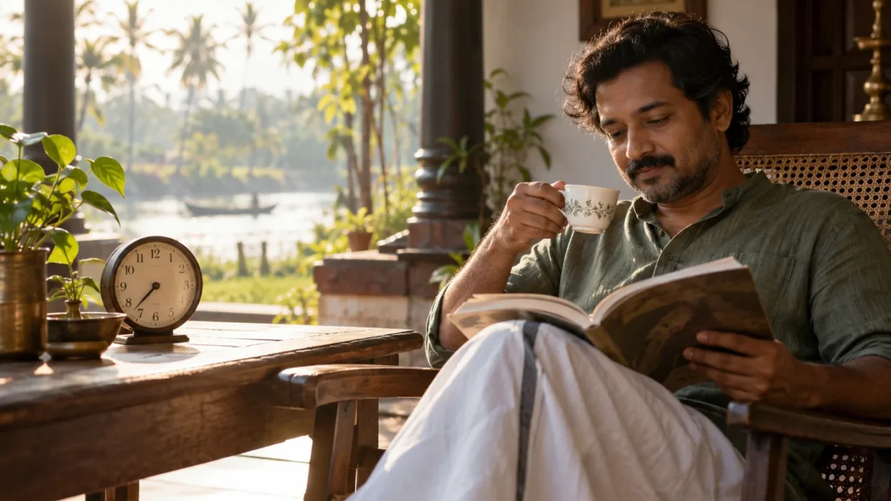 ദിവസത്തിലെ പതിനഞ്ചു മിനിറ്റ് — AI ചിത്രീകരണം